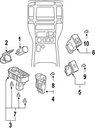 Foto de Interruptor de Calefacci�n del Asiento Original para Toyota 4Runner Toyota Land Cruiser Lexus GX470 Marca TOYOTA N�mero de Parte 8475160110