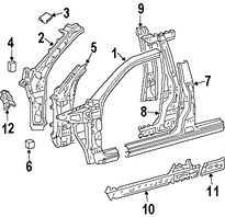 Foto de Estribo Original para Lexus GX470 Toyota 4Runner Marca TOYOTA N�mero de Parte 6146360010