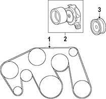 Foto de Rodillo Tensor Original para Toyota Sequoia Toyota Tundra Toyota Land Cruiser Lexus  Lexus LX570 Marca TOYOTA N�mero de Parte 1660338011