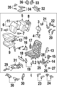Foto de Panel lateral de Asiento Original para Lexus GS430 Lexus GS300 Lexus GS350 Lexus GS450h Toyota RAV4 Marca TOYOTA N�mero de Parte 718620R020B1