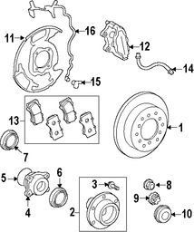 Foto de Tuerca de Eje Original para Toyota Tundra Toyota Sequoia Toyota Land Cruiser Lexus LX570 Marca TOYOTA N�mero de Parte 9017932007