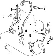 Foto de Stop del Boton de Hebilla de Cinturon de Seguridad Original para Toyota Lexus Marca TOYOTA Nmero de Parte 7321902030