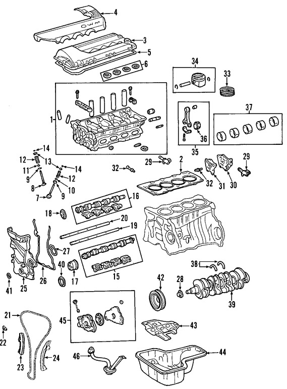 Foto de Culata del motor Original para Toyota Corolla 2005 2006 Toyota Celica 2004 Toyota Matrix 2005 2006 Marca TOYOTA N�mero de Parte 1110129476
