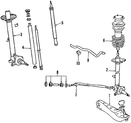 Foto de Cartucho de Puntal de Suspension Original para Toyota Cressida 1989 1990 1991 1992 Marca TOYOTA Nmero de Parte 4851122310