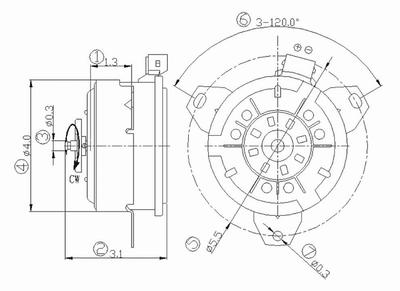 Foto de Motor del ventilador de enfriado para Ford Focus 2004 2000 2003 2007 2006 2002 2005 2001 Marca TYC N�mero de Parte #631100