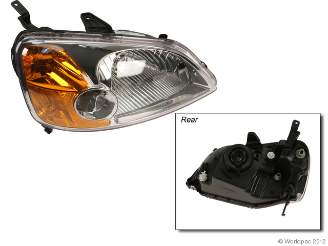 Foto de Conjunto de Faros Delanteros para Honda Civic 2001 2002 2003 Marca Tyc Nmero de Parte W0133-1802070