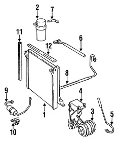 Foto de Manguera Descarga Refrigerante Aire Acondicionado Original para Volvo 940 Volvo 960 Volvo 740 Marca VOLVO Nmero de Parte 948248