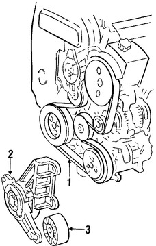 Foto de Rodillo Tensor Original para Volvo 850 1994 1995 1996 1997 1993 Marca VOLVO N�mero de Parte 9135699