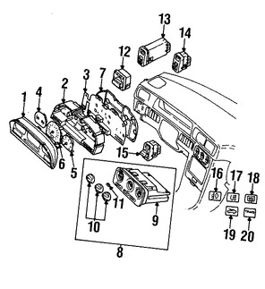 Foto de Interruptor del Techo Corredizo Original para Volvo S70 Volvo V70 Volvo C70 Marca VOLVO Nmero de Parte 9162950