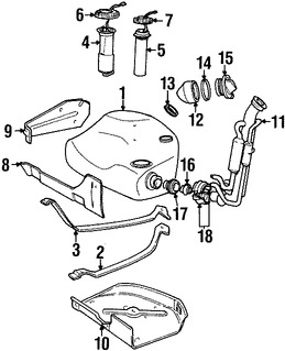 Foto de Tanque de Combustible Original para Volvo S70 Volvo V70 Volvo 850 Marca VOLVO Nmero de Parte 8676687