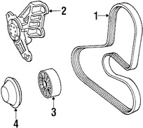 Foto de Rodillo Tensor Original para Volvo C70 Volvo S70 Volvo V70 Volvo 850 Marca VOLVO N�mero de Parte 9146139