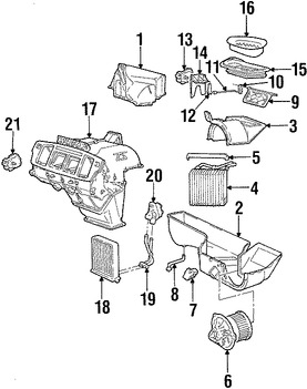 Foto de Mando de la Compuerta Mezcladora Original para Volvo C70 Volvo S70 Volvo V70 Marca VOLVO Nmero de Parte 9134729