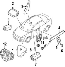 Foto de Sensor de impacto del Air Bag Original para Volvo C70 2006 2007 2008 Marca VOLVO Nmero de Parte 30773062