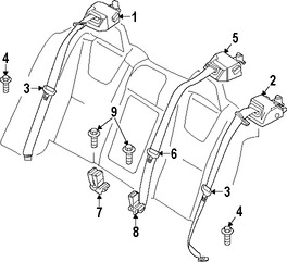 Foto de Receptaculo del Cinturon de Seguridad Original para Volvo S60 Volvo S60 Cross Country Marca VOLVO Nmero de Parte 31351656