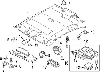 Foto de Techo Interior Original para Volvo S60 Volvo S60 Cross Country Marca VOLVO N�mero de Parte 39816716