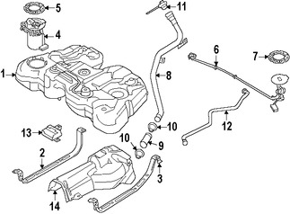 Foto de Tanque de Combustible Original para Volvo S60 2012 2013 2017 Marca VOLVO Nmero de Parte 31372654