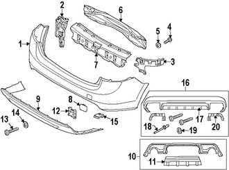 Foto de Barra de impacto de parachoque Original para Volvo S60 Volvo S60 Cross Country Volvo V60 Volvo V60 Cross Country Marca VOLVO Nmero de Parte 31278835