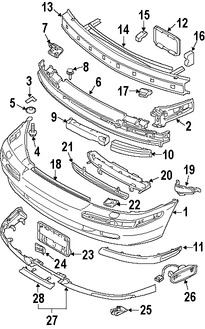 Foto de Barra de Impacto del Parachoque Original para Volvo S40 Volvo V40 Marca VOLVO Nmero de Parte 30815397