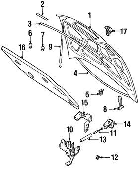 Foto de Sello del capo Original para Volvo S40 Volvo V40 Marca VOLVO Nmero de Parte 30800801