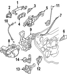 Foto de Cable de Cerrojo de Puerta Original para Volvo S40 Volvo V50 Marca VOLVO Nmero de Parte 30784025