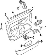 Foto de Bisel de Switch de Vidrio Electrico Original para Volvo XC90 2003 2004 2005 2006 Marca VOLVO Nmero de Parte 39981159