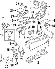 Foto de Consola Central Original para Volvo V50 2008 2009 Volvo C70 2008 2009 Volvo C30 2009 Volvo S40 2009 Marca VOLVO Nmero de Parte 39888301