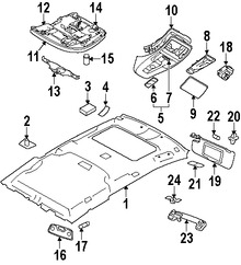 Foto de Techo Interior Original para Volvo V50 2006 2007 2008 2009 2010 2011 Marca VOLVO Nmero de Parte 31307571