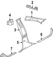 Foto de Juego de Molduras Pilar de Puerta Original para Volvo V50 Volvo S40 Marca VOLVO Nmero de Parte 39991959