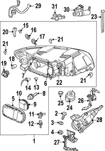 Foto de Portabombilla del Faro Original para Volvo C30 Volvo C70 Marca VOLVO Nmero de Parte 30764756