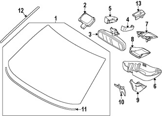 Foto de Parabrisas de Cristal Original para Volvo XC70 Volvo S80 Volvo V70 Marca VOLVO Nmero de Parte 31217010