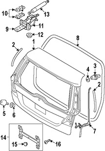 Foto de Puerta Trasera Original para Volvo V70 Volvo XC70 Marca VOLVO Nmero de Parte 39807944