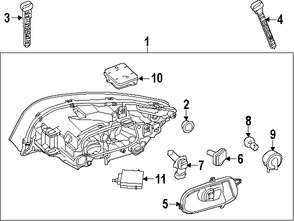 Foto de Zcalo de Luz de Cruce Original para Volvo V60 Volvo V60 Cross Country Volvo S60 Volvo S60 Cross Country Volvo Marca VOLVO Nmero de Parte 31395694