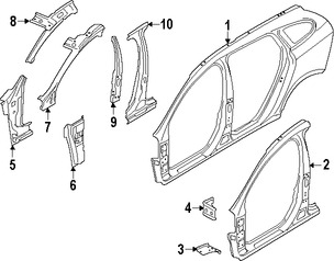 Foto de Refuerzo de Pilar A de Carroceria Original para Volvo V60 Volvo V60 Cross Country Volvo S60 Volvo S60 Cross Country Marca VOLVO Nmero de Parte 31416216