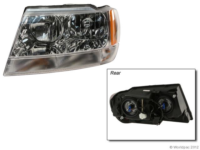 Foto de Conjunto de Faros Delanteros para Jeep Grand Cherokee 2001 2002 2003 2004 2000 1999 Marca Vaip - Vision Lighting Nmero de Parte W0133-1844020