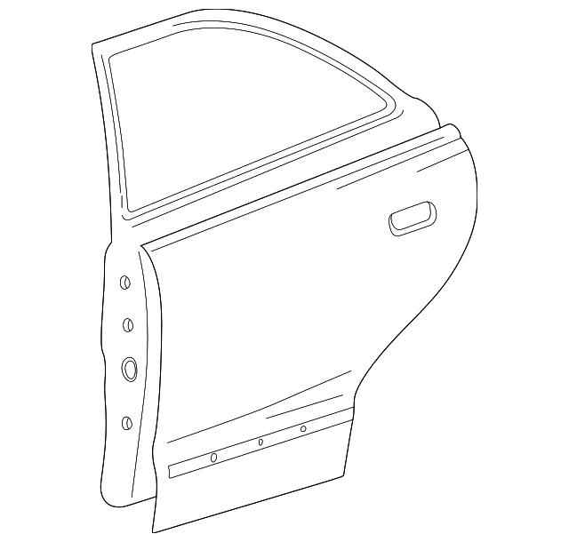 Foto de Carcasa de puerta para Hyundai Accent 2000 2001 2002 2003 2004 2005  ORIGINAL parte# 77003-25001