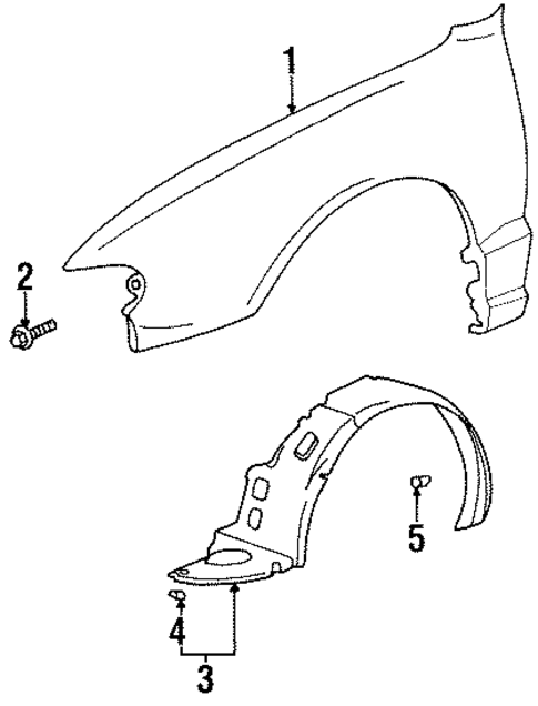 Foto de Protector de Guardafangos para Hyundai Accent 1998 1999  ORIGINAL parte# 86811-22300