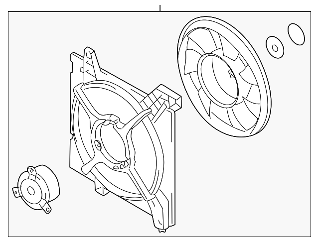 Foto de Montura de ventilador de enfriado de motor para Hyundai Elantra 1996 1997 1998 1999 2000 2001 2002 2003 2004 2005 2006 Hyundai Tiburon 2003 2004 2005 2006 2007 2008  ORIGINAL parte# 97730-2D000