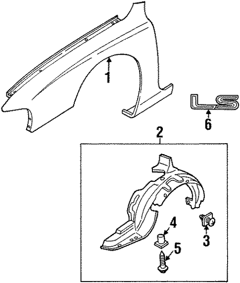 Foto de Protector de Guardafangos para Kia Sephia 1998 1999 2000 2001  ORIGINAL parte# 0K2A1-56141A