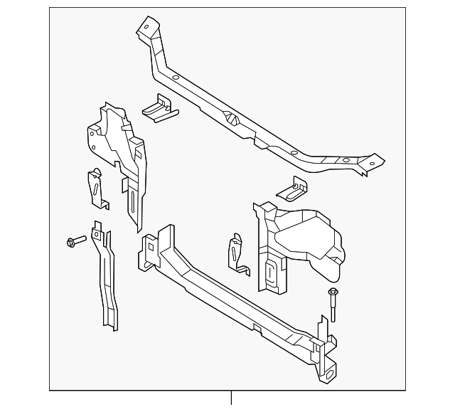 Foto de Barra sujecin soporte del radiador para Kia Rio 2001 2002  ORIGINAL parte# 0K32A-53100C