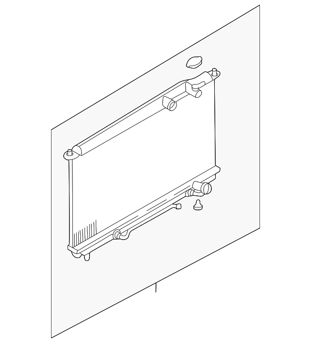 Foto de Montura del radiador para Kia Optima 2001 2002 2003 2004 2005 2006  ORIGINAL parte# 25310-38001